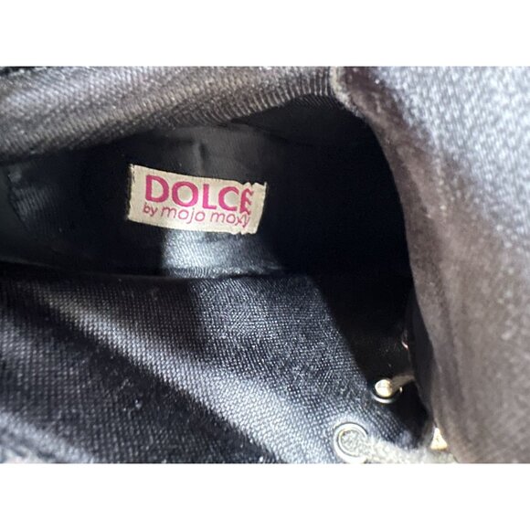 Dolce By Mojo Moxy Gray Lace-Up Ankle Boots Chunky Heel plaid Cuff Womens 9 - Picture 9 of 12